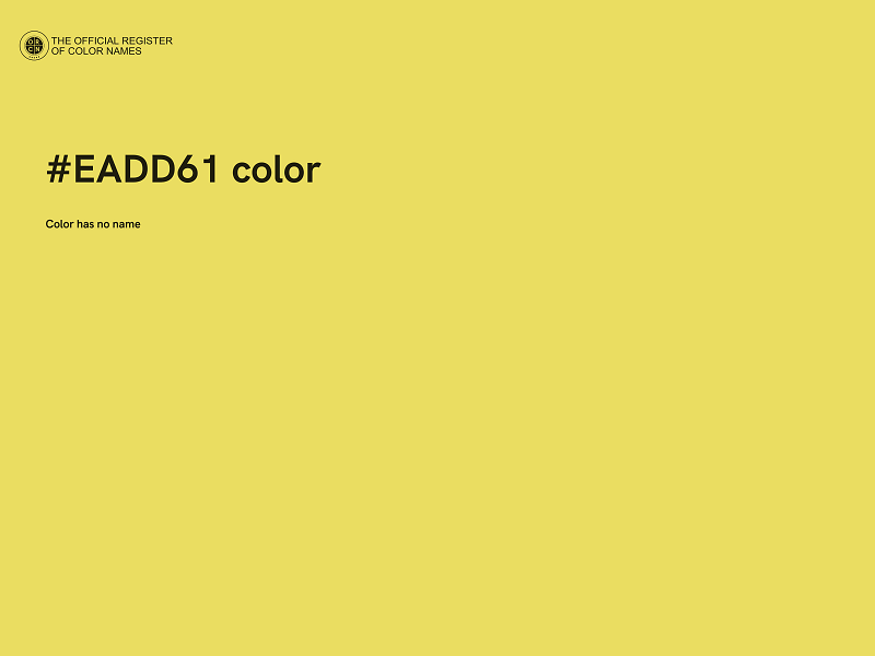 #EADD61 color image