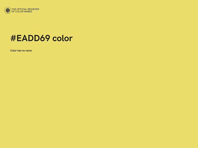 #EADD69 color image