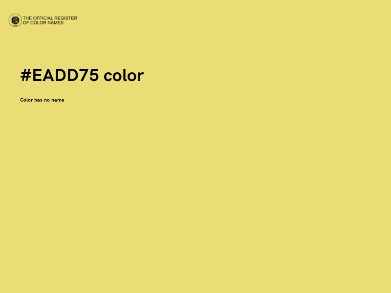 #EADD75 color image