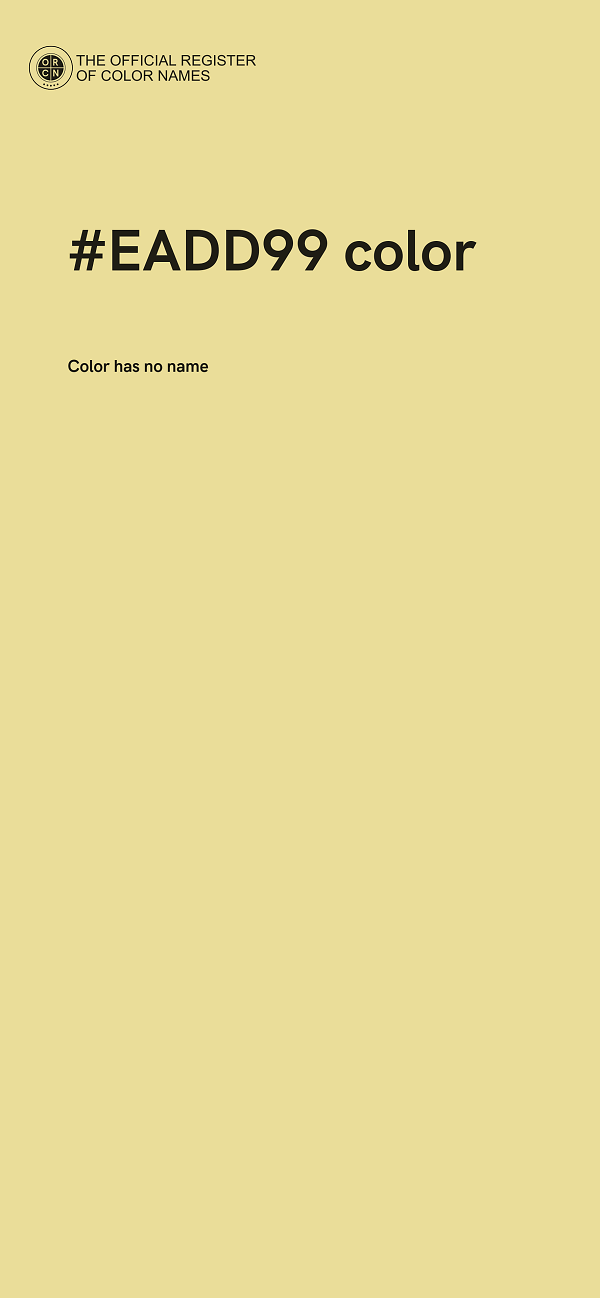 #EADD99 color image