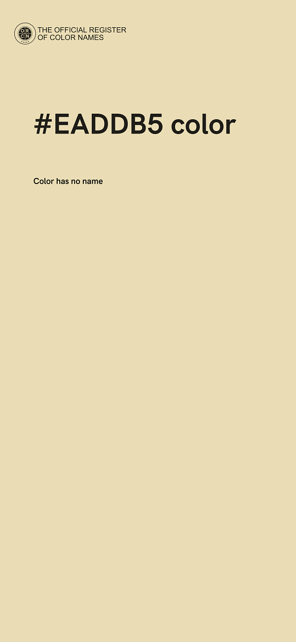 #EADDB5 color image