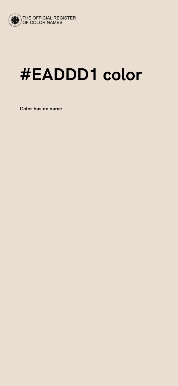 #EADDD1 color image