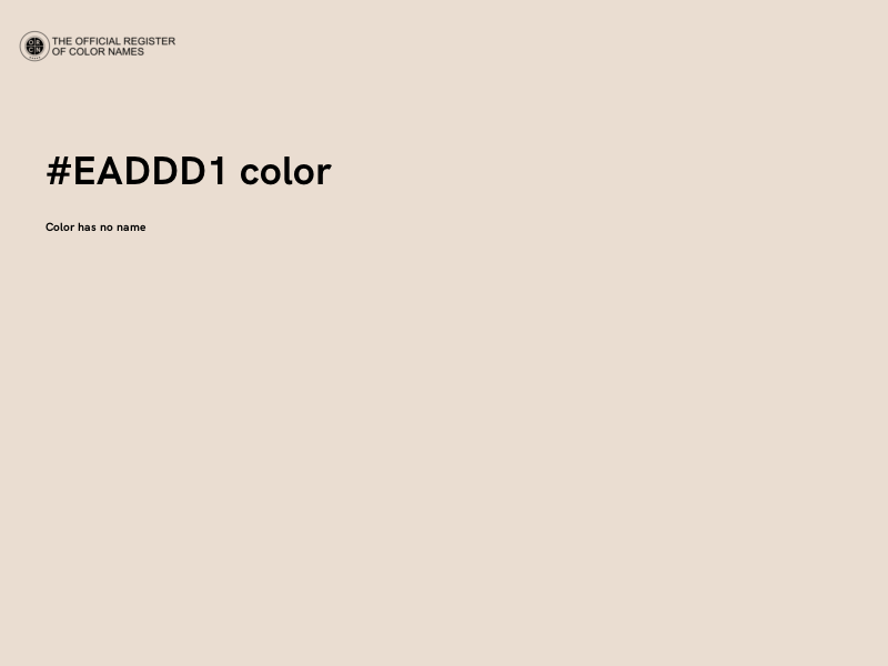 #EADDD1 color image