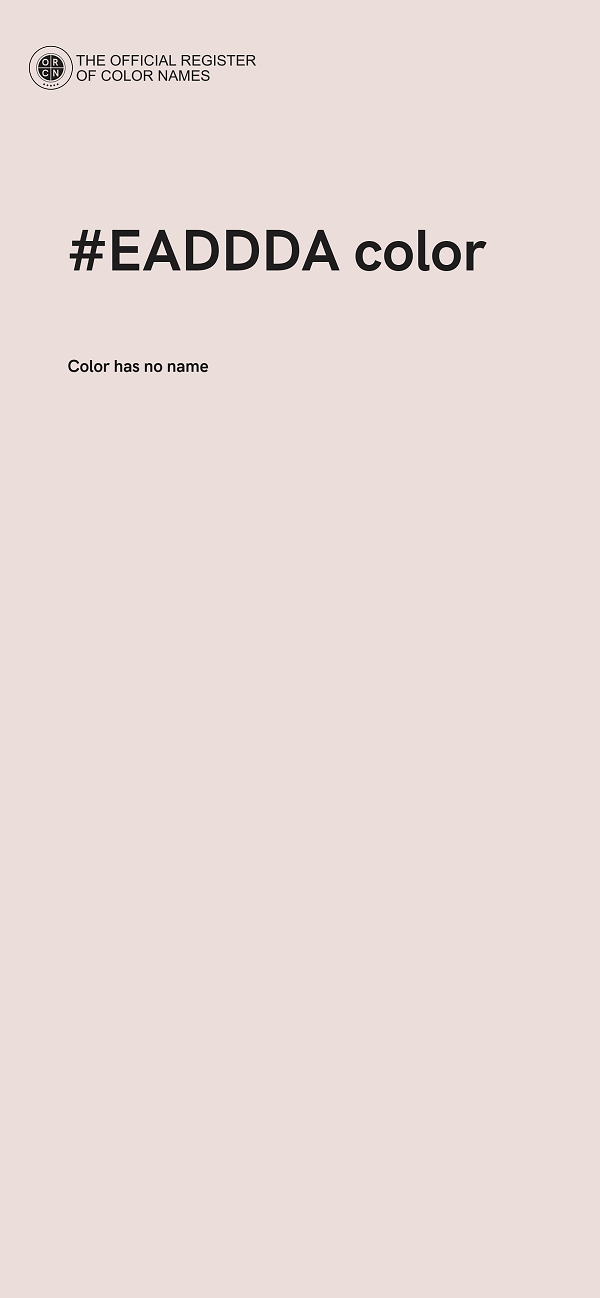 #EADDDA color image