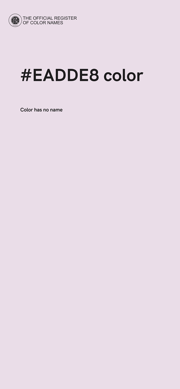 #EADDE8 color image