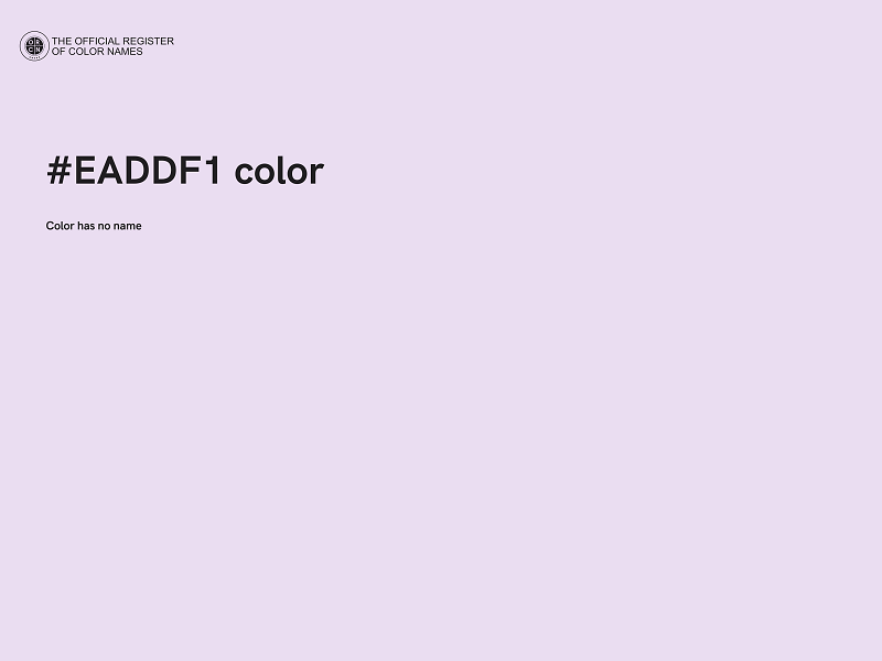 #EADDF1 color image