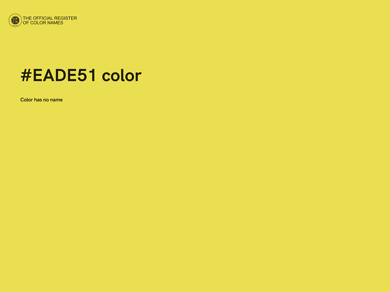 #EADE51 color image