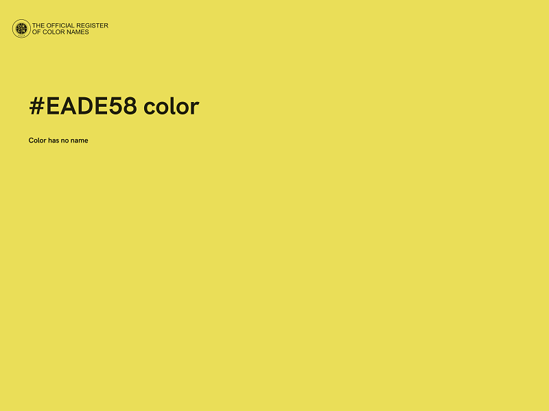 #EADE58 color image