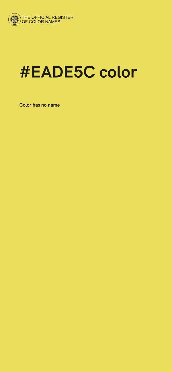 #EADE5C color image
