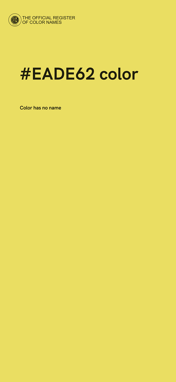 #EADE62 color image
