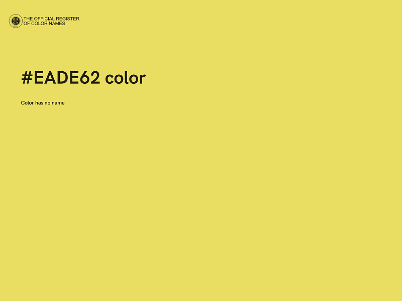 #EADE62 color image