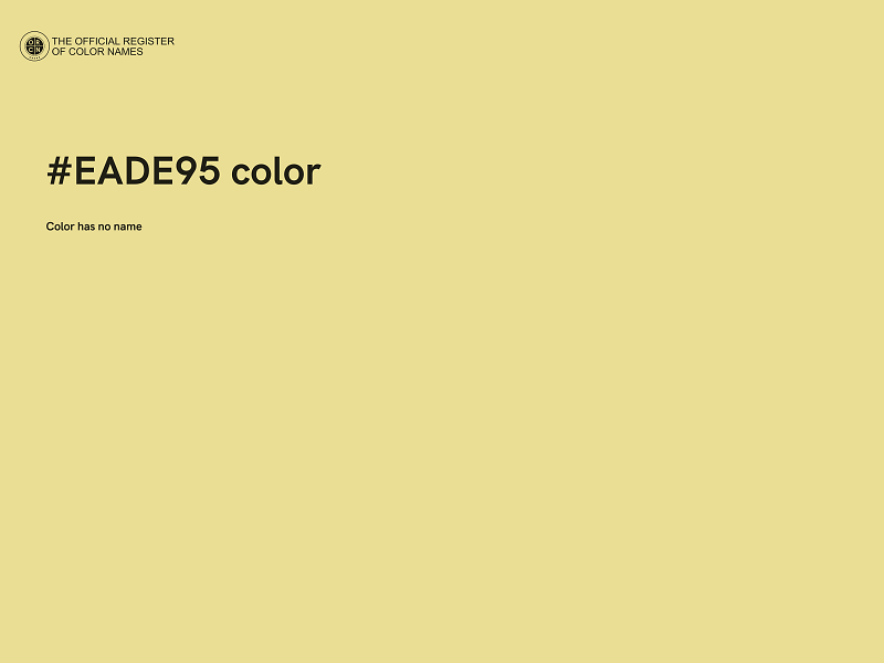 #EADE95 color image