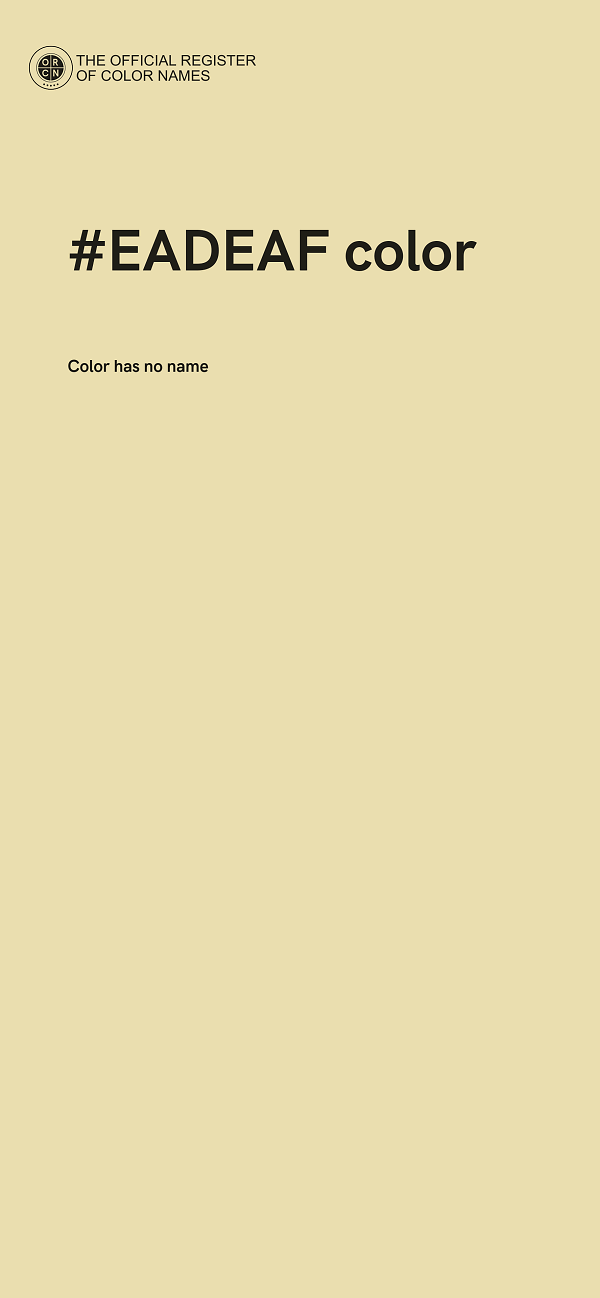 #EADEAF color image