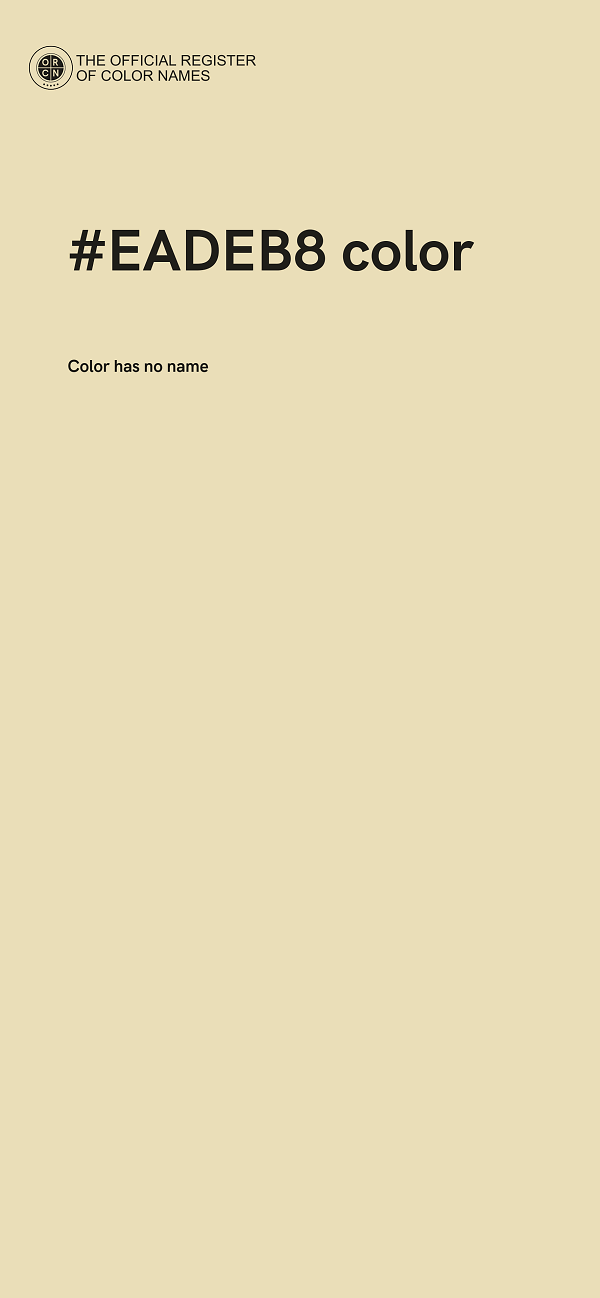 #EADEB8 color image