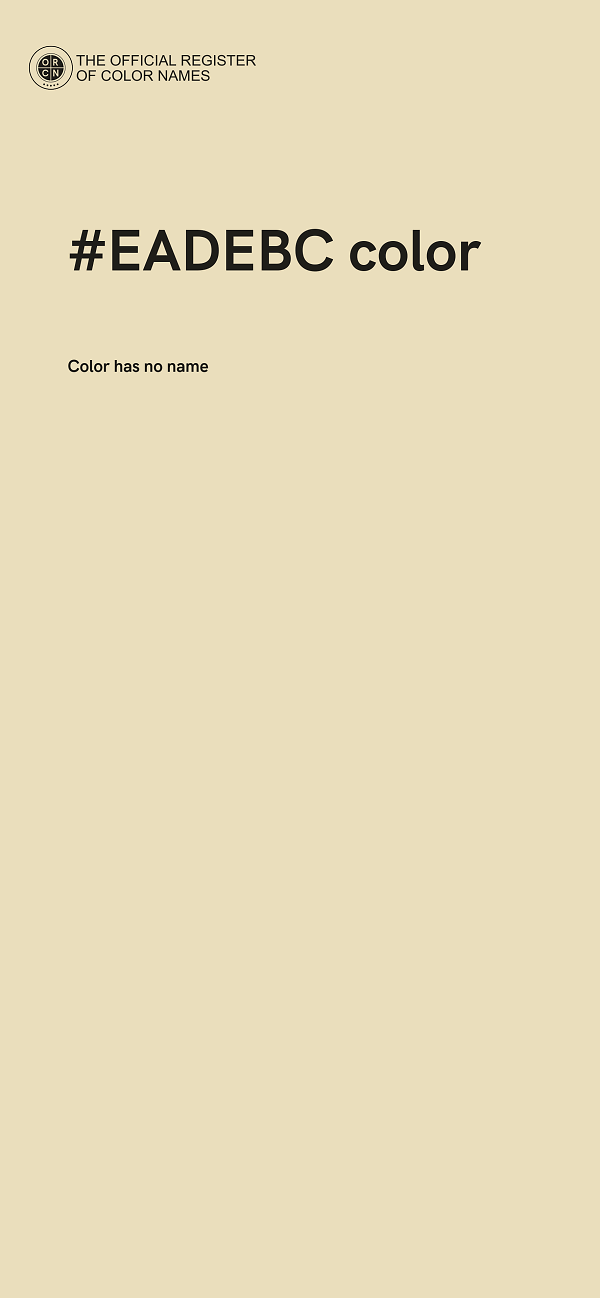 #EADEBC color image