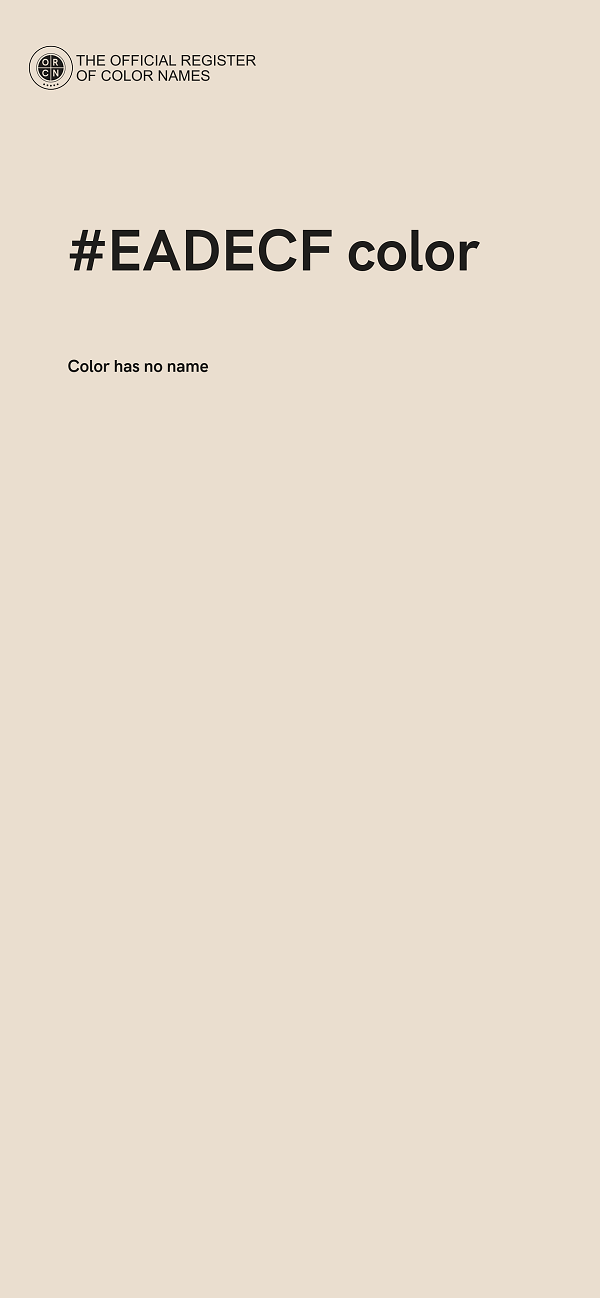 #EADECF color image