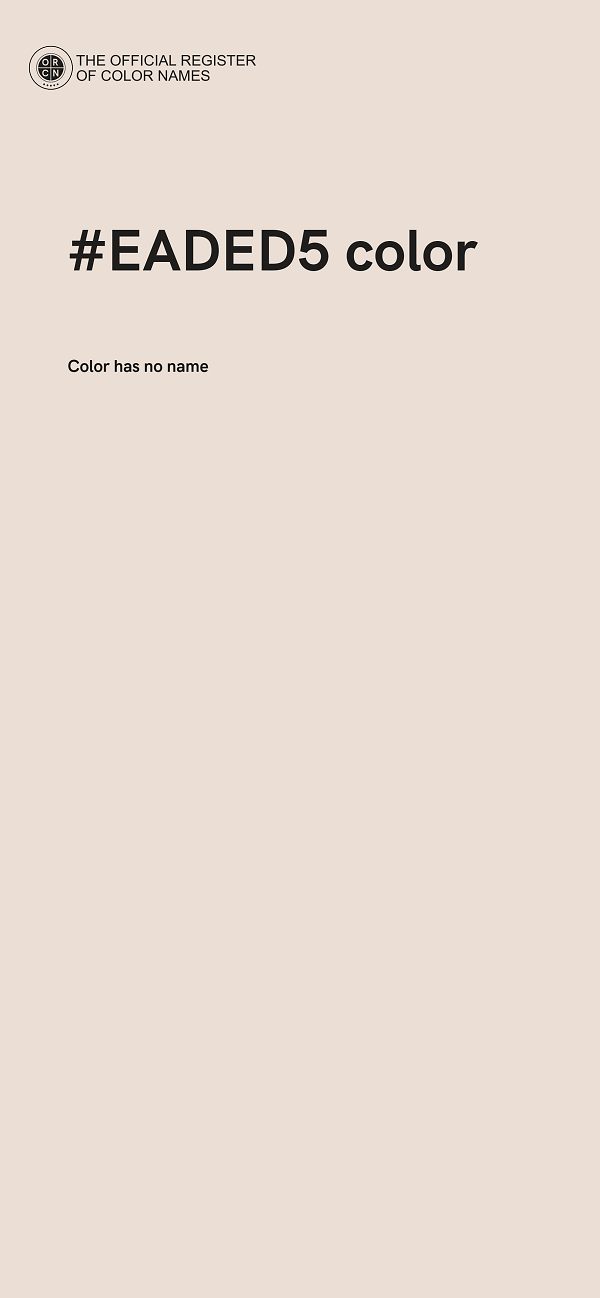 #EADED5 color image