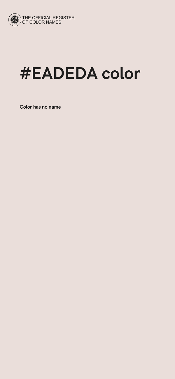#EADEDA color image