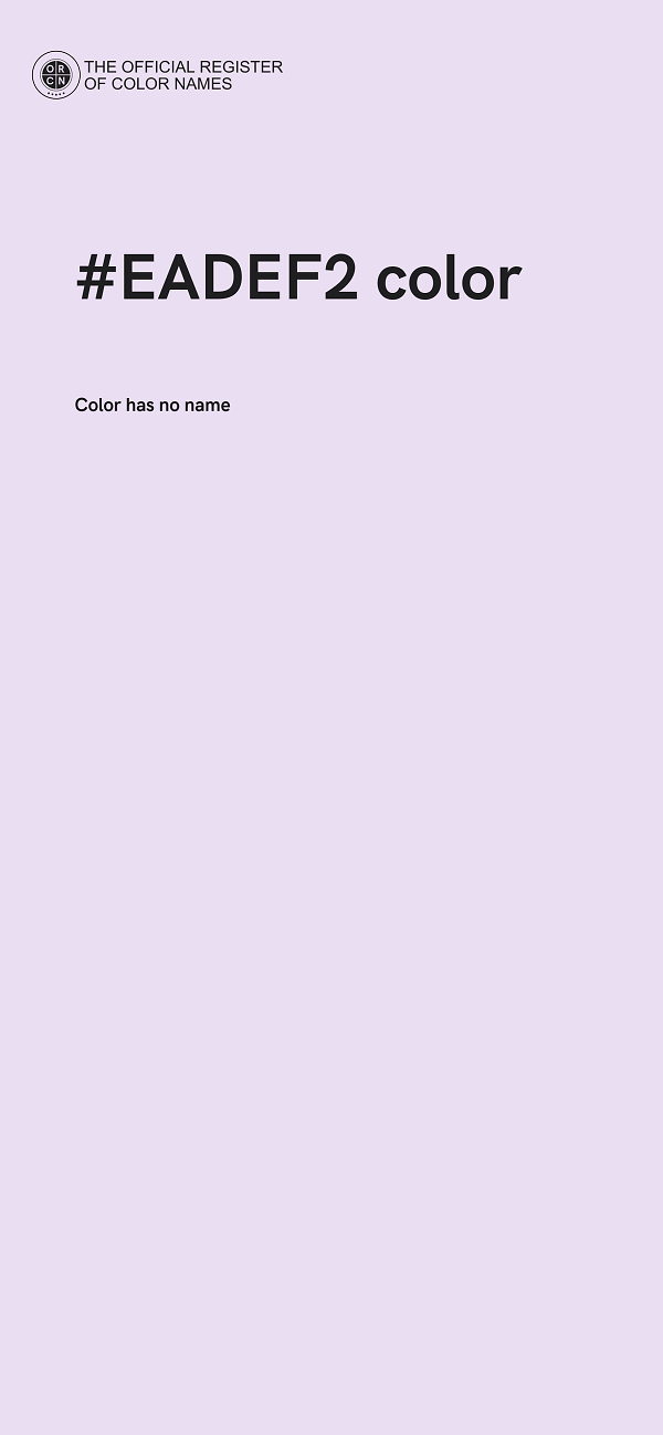 #EADEF2 color image
