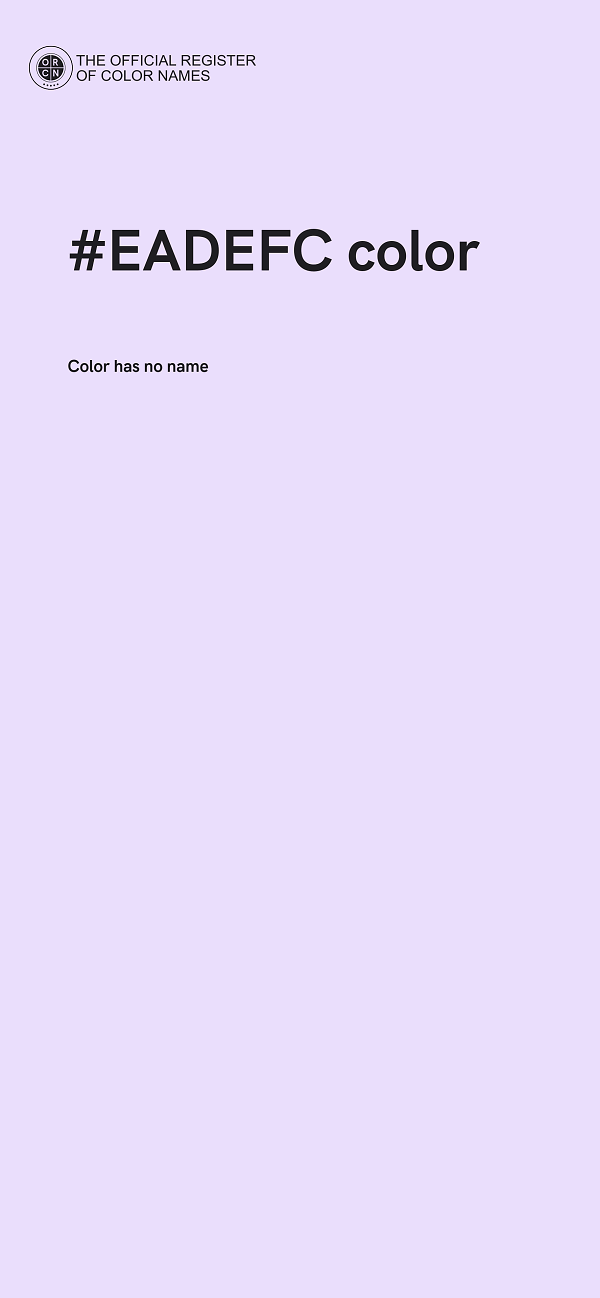 #EADEFC color image
