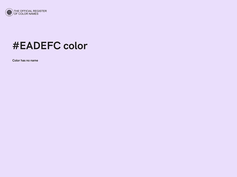 #EADEFC color image