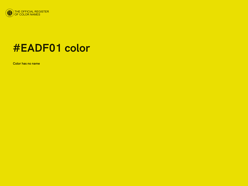 #EADF01 color image