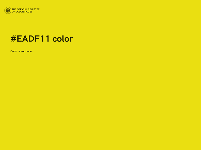 #EADF11 color image