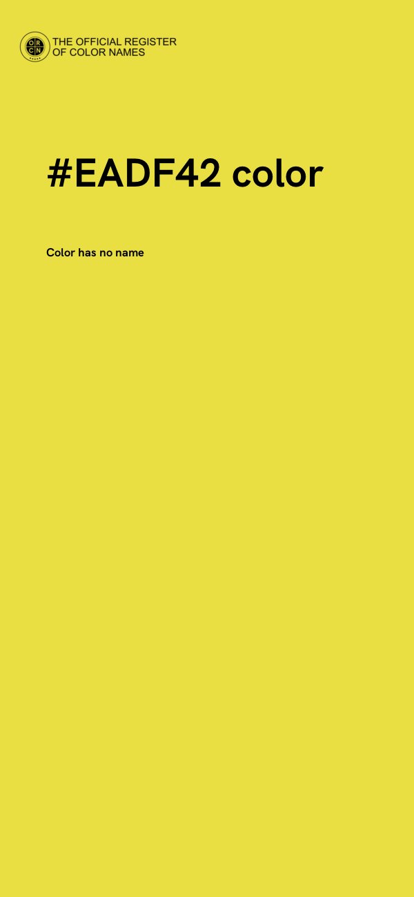 #EADF42 color image