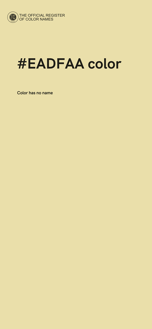 #EADFAA color image