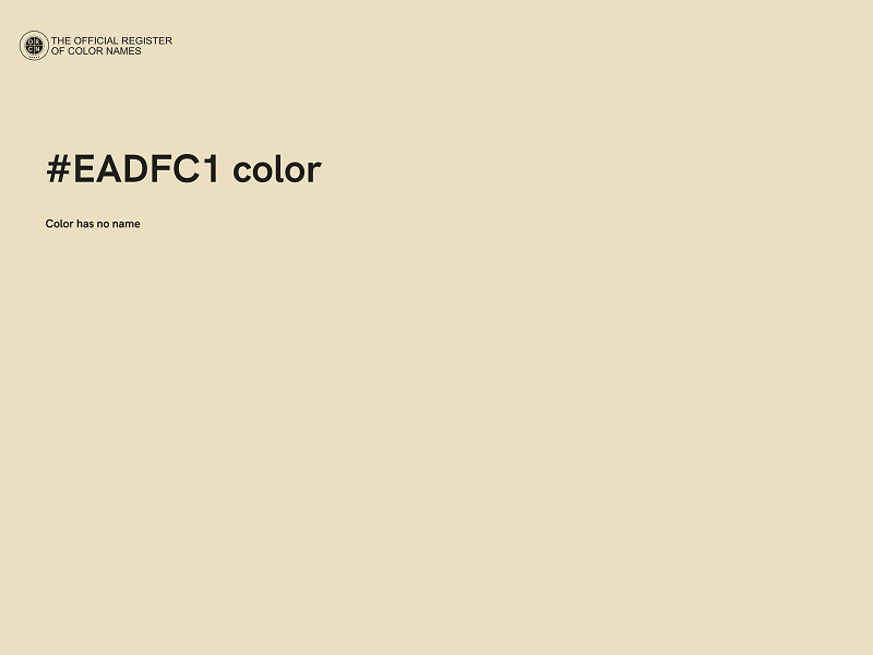 #EADFC1 color image