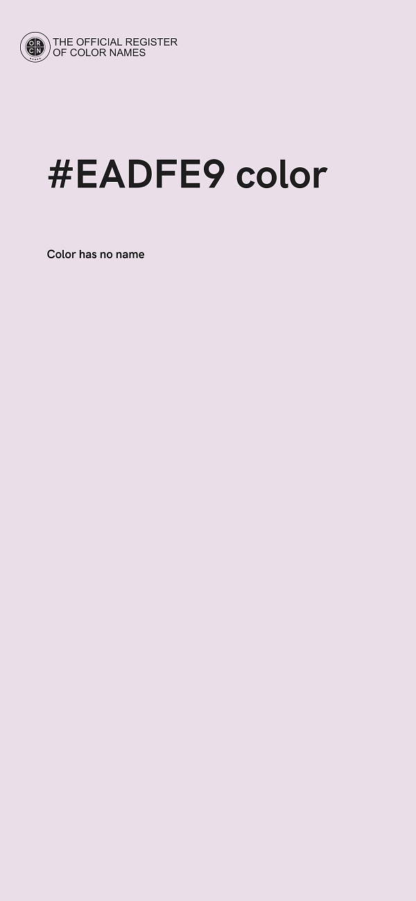 #EADFE9 color image