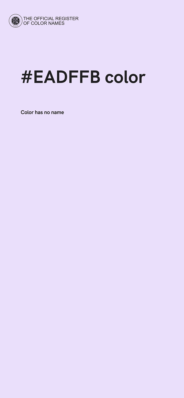 #EADFFB color image