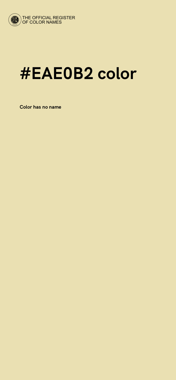 #EAE0B2 color image