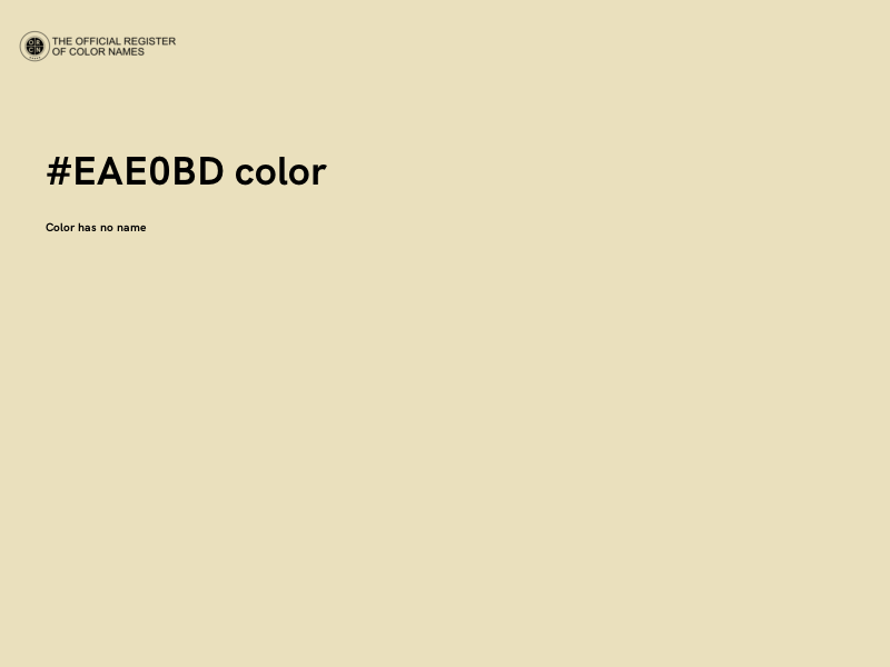 #EAE0BD color image