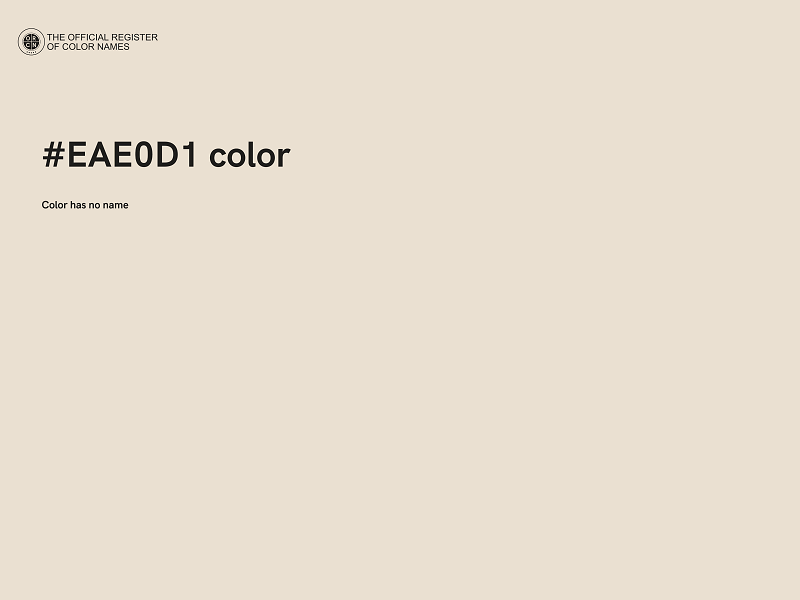 #EAE0D1 color image