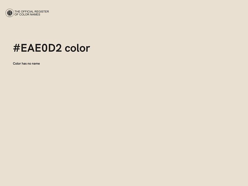 #EAE0D2 color image