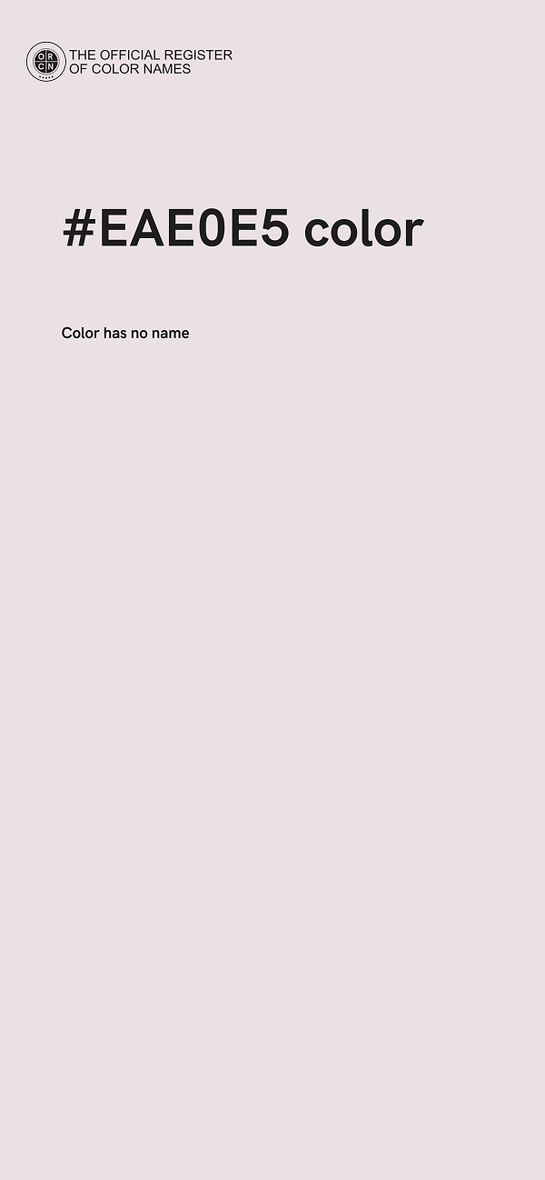#EAE0E5 color image