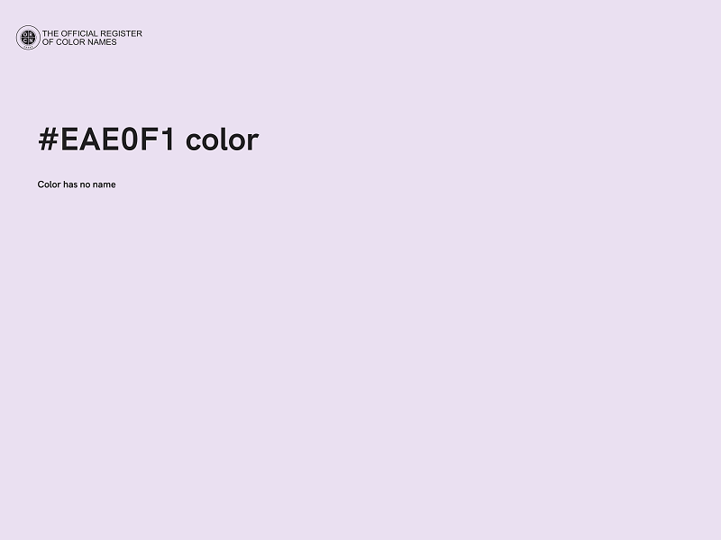 #EAE0F1 color image