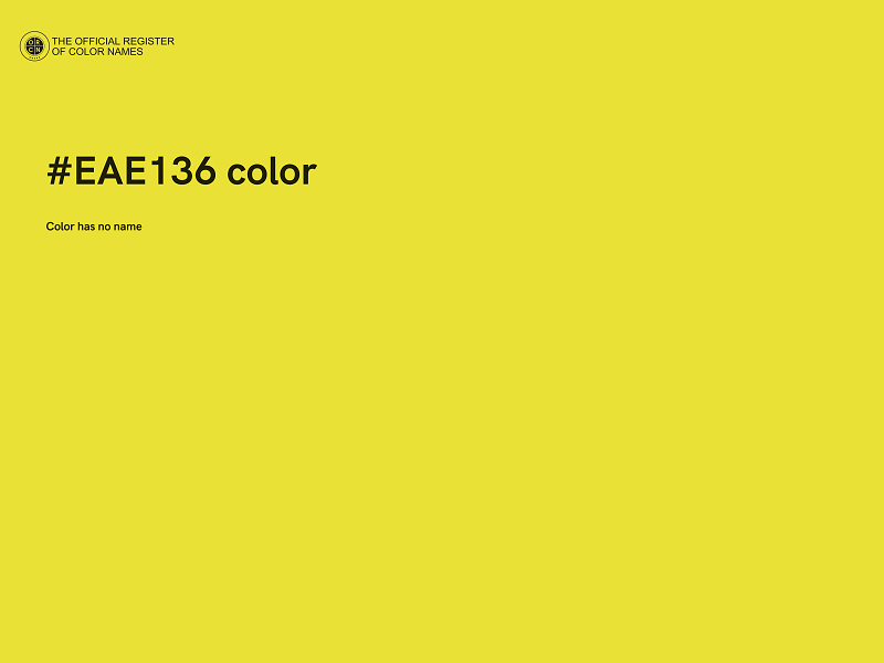 #EAE136 color image