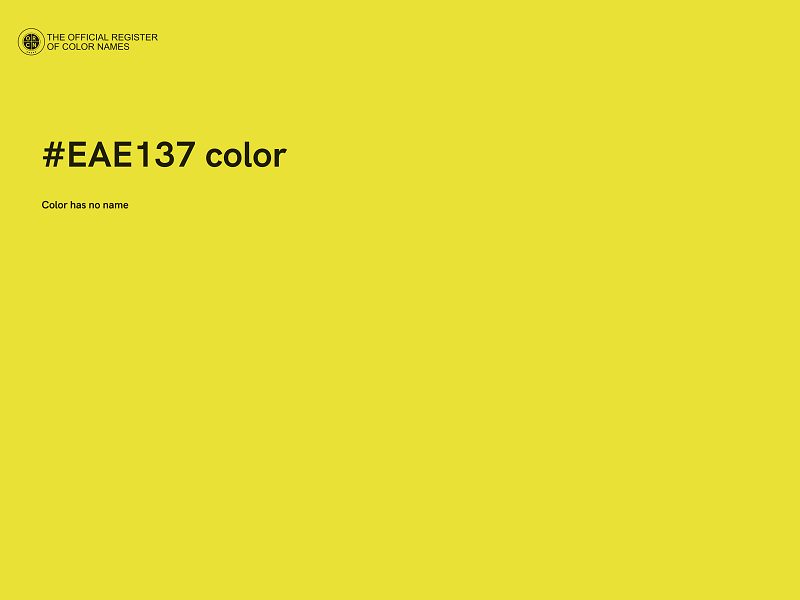 #EAE137 color image