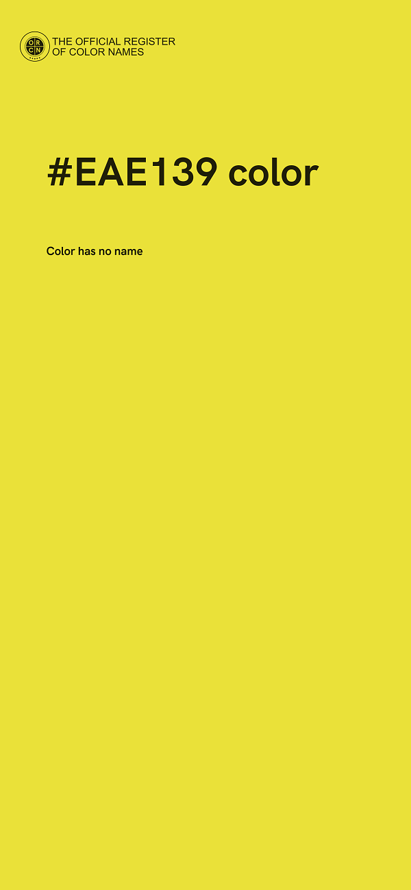 #EAE139 color image