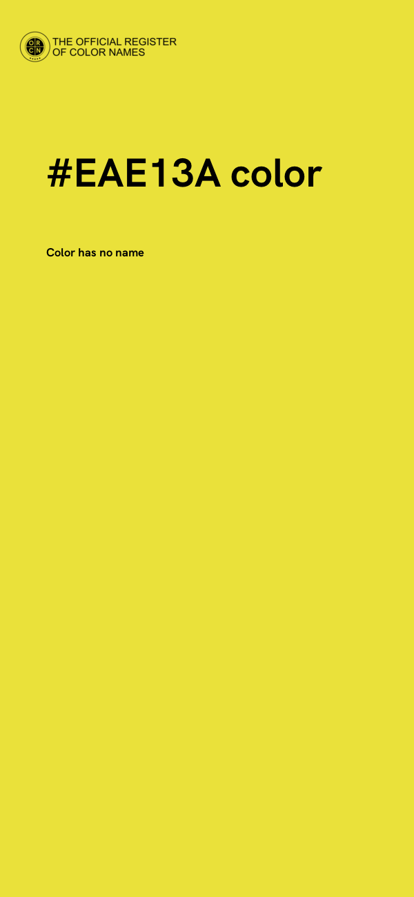 #EAE13A color image