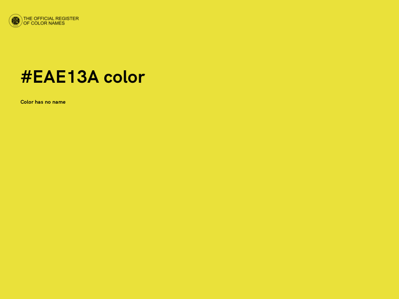 #EAE13A color image