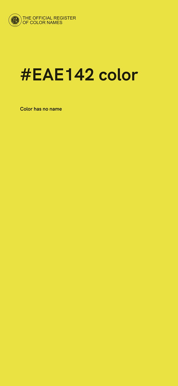 #EAE142 color image