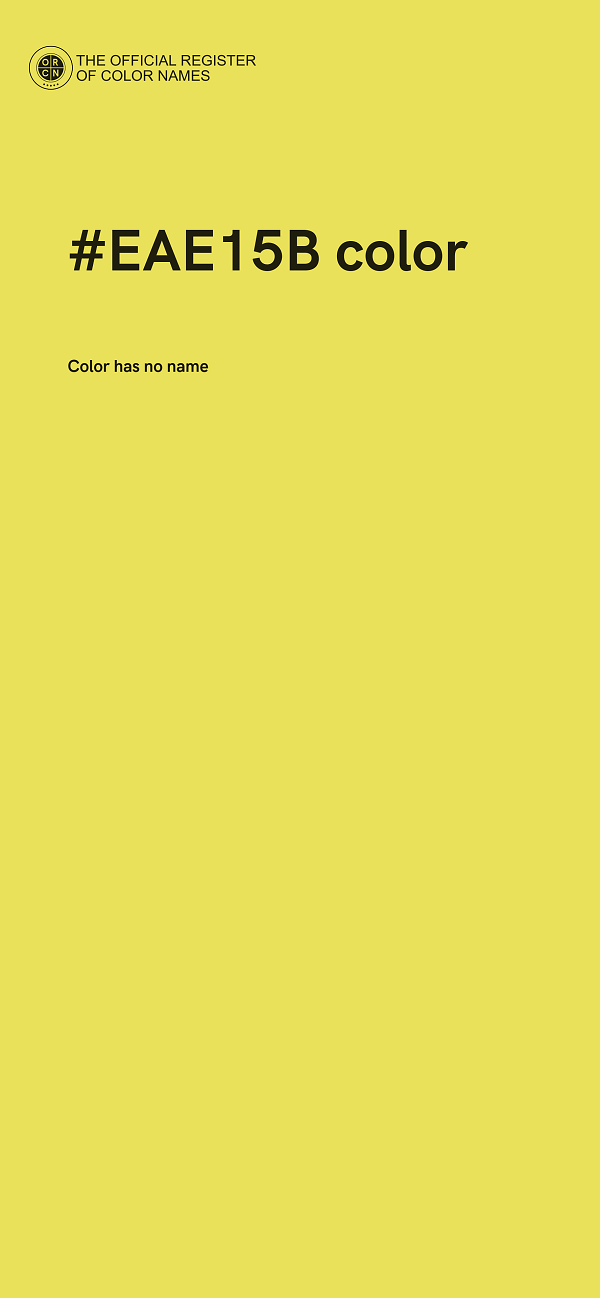#EAE15B color image