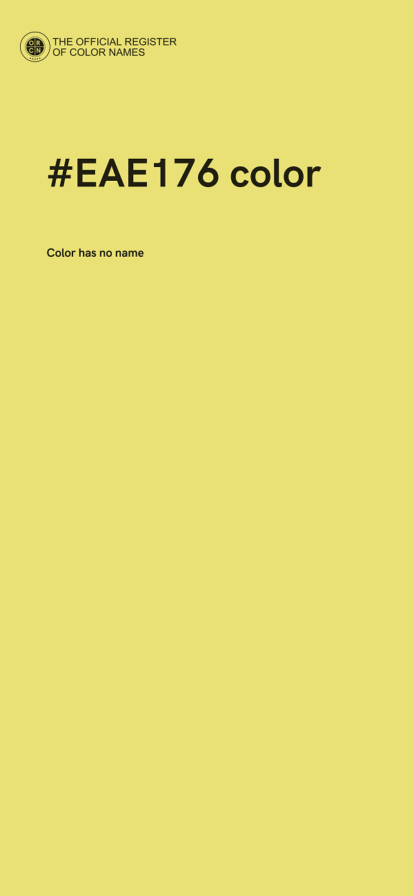 #EAE176 color image