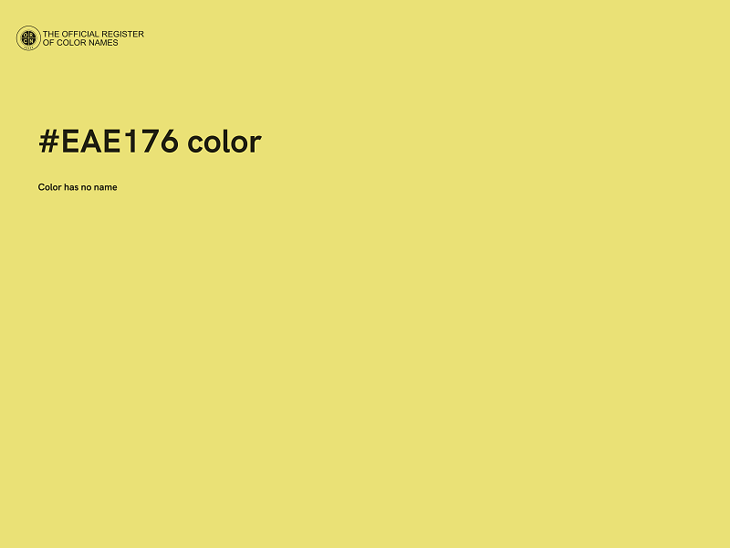 #EAE176 color image