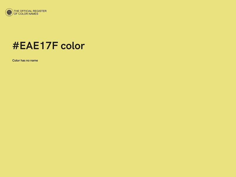 #EAE17F color image