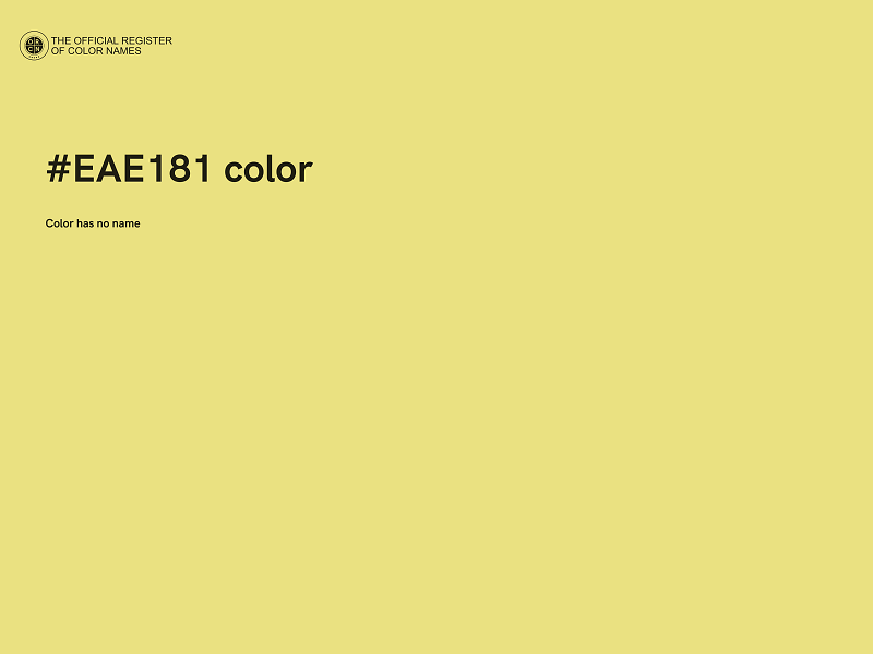 #EAE181 color image