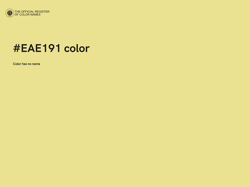 #EAE191 color image